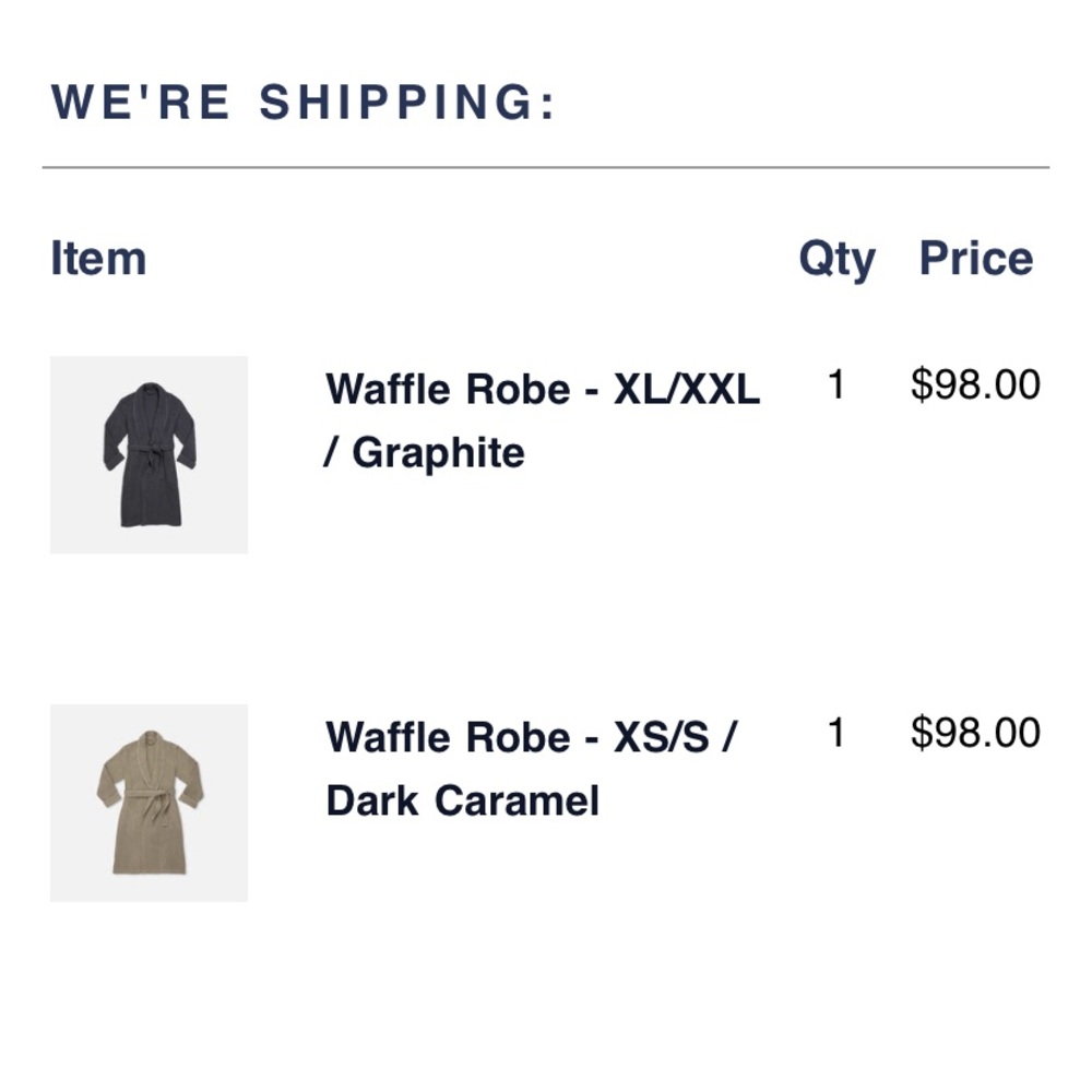 Waffle robe, in caramel, gently used.